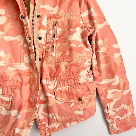 𝅺gap Orange Camouflage Drawstring Utility Jacket US M - Picture 5 of 7